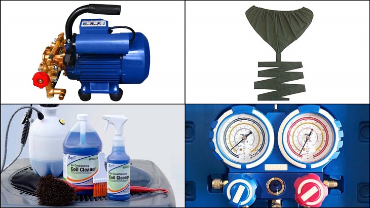 Dụng cụ vệ sinh máy lạnh